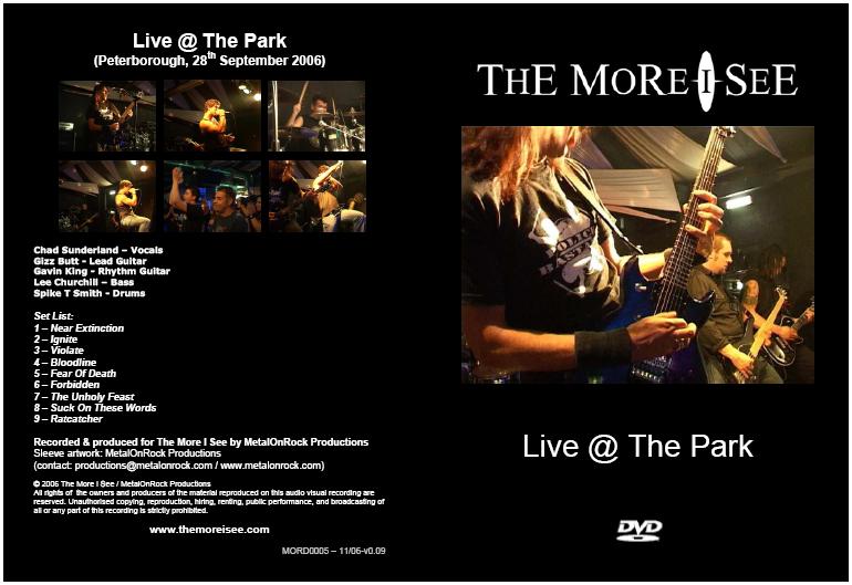Live @ The Park DVD (28th September 2006)